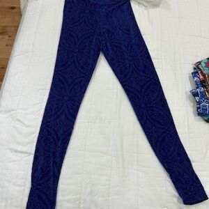 BlackMilk Blurple burned velvet leggings